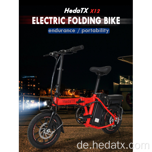 Tragbares elektrisches Faltrad Fahrrad